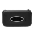 thumbnail image 1 of Ouitble Soporte para pañuelos de Coche, Soporte para pañuelos de Coche, contenedor de Cuero Decorativo, Caja Colgante para Visera para automóvil de vehículo(Negro), 1 of 12