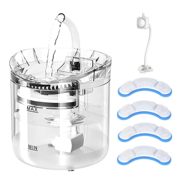 Cat Water Fountain, Dog Water Dispenser, 2L Super Quiet Automatic Pet Drinking Fountain 2 Water Modes for Cats, Dogs, Multiple Pets