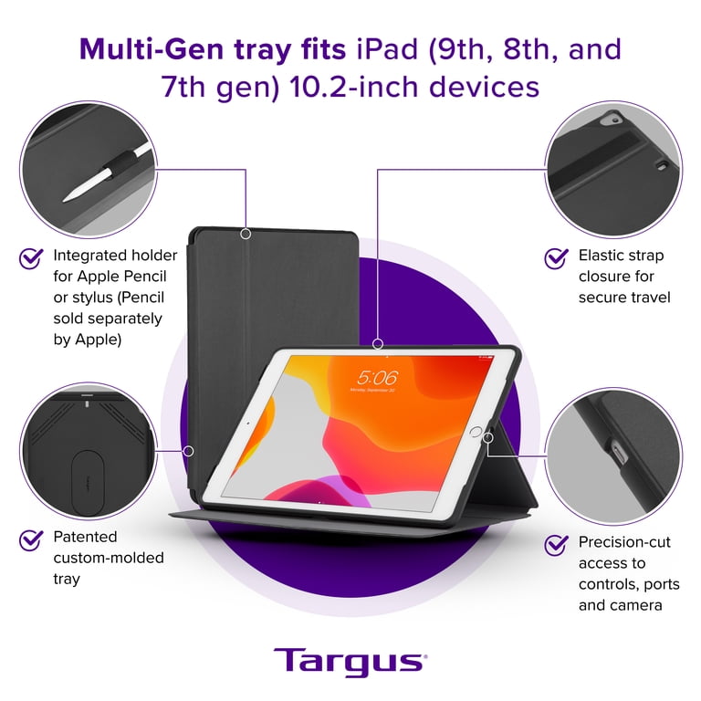 Targus Click-In Case for Apple iPad (9th, 8th, 7th gen.) 10.2-inch