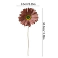 thumbnail image 3 of MMJ Artificial Gerbera Daisy Faux Flower Real Touch Bendable Stem 15.15in Home Wedding Party Vase Decor, 3 of 6