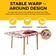 thumbnail image 4 of Valentine's Day Table Cloths for 3 Foot Rectangle Tables, Red Roses Car Love Hearts Romantic Burlap Patio Waterproof Elastic Fitted Tablecloths, Washable Rectangular Table Cover for Camping, 4 of 8