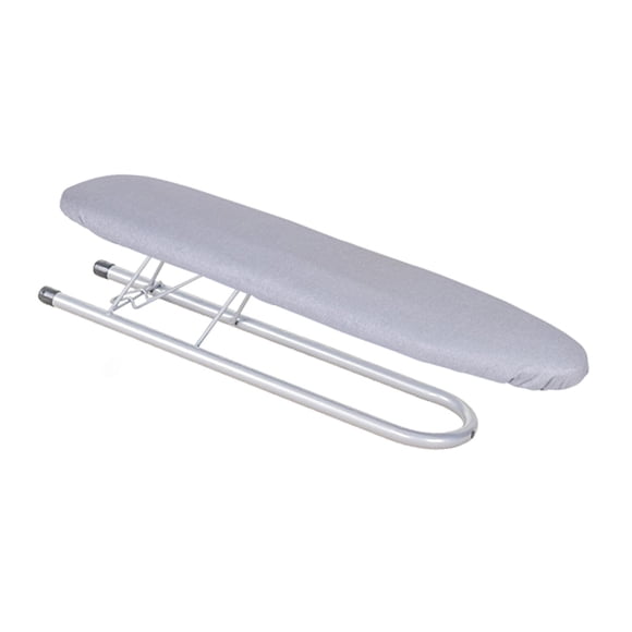 Tabla de planchar plegable para uso doméstico, viajes, puños y cuellos, manejo estable. Gris