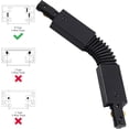 thumbnail image 2 of xianlin-Track Connector for H Track System, H Type Track Lighting Accessories,H Track Adjustable Connector for 3-Wire-1 Track Rail (Black Flexible Connector), 2 of 4