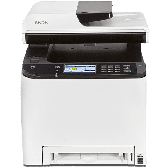 Restored Ricoh SP C261SFNw Color Laser Multifunction Printer  Print, Copy, Scan, Fax, 21 PPM, Duplex, Wireless, 2400  600 DPI (Refurbished)