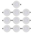 thumbnail image 2 of Cateissary 9 * 3W LED Downlight blanco Lente plana Foco de luz de techo empotrado Blanco cálido AC 100-245V Iluminación y accesorios No. 4 Cateissary HA024808-04, 2 of 6