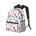thumbnail image 2 of Daiia Tulips Flowers School Backpack for Men Women, Unisex Large Waterproof Bookbag Schoolbag Casual Daypack for High School/College/Teens/Travel/Work Black, 2 of 8