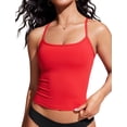 thumbnail image 1 of Top Tankini CRZ YOGA con Espalda Racer y Relleno Rojo XL, 1 of 4