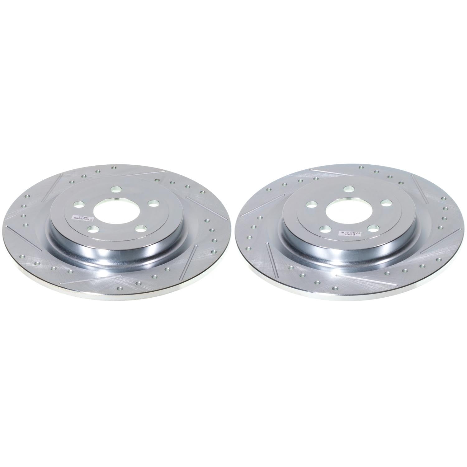 PowerStop Rear Drilled and Slotted Brake Rotor Pair for Ford Mustang Mach-E 2021-24, AR85210XPR