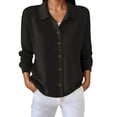thumbnail image 3 of Lixiuxyad Womens Knitted Button Down Cardigan Sweater Lapel Collar Long Sleeve Open Front Cardigan Outerwear,Black, 3 of 6