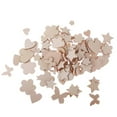 thumbnail image 3 of AMLESO LOTS 100 Pieces Wood Embellishments Wooden Crafts, Natural Unpainted Crafts for, 3 of 8