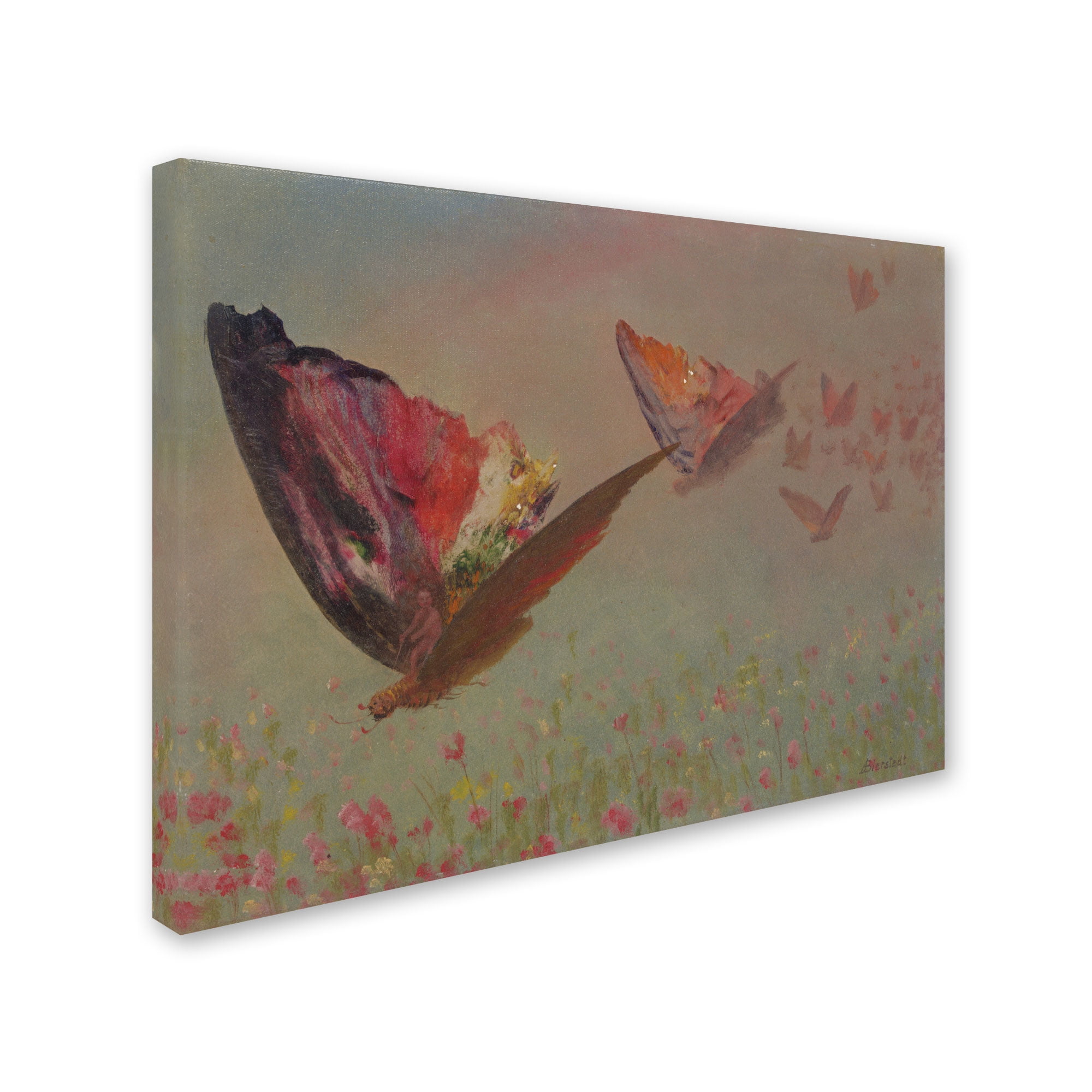 Trademark Fine Art "Butterflies With Riders" Canvas Art by Albert Bierstadt