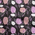 thumbnail image 1 of oneOone Rayon Black Fabric Leaves Craft Projects Decor Fabric Printed By The Yard 56 Inch Wide, 1 of 5