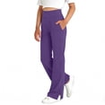 thumbnail image 5 of NAISIBABY Flare Pants for Girls, Stretchy Soft High Waist with Pockets Kids Casual Yoga Dance Bell Bottoms Purple 14T, 5 of 7