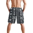 thumbnail image 2 of joogoo Men's Swim Trunks Line Bohomia Pattern Beach Shorts with Pockets XL, 2 of 6