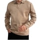 thumbnail image 2 of pstuiky Camisas de manga larga de invierno para hombre, Cárdigan informal de color liso con botones y mangas largas para hombre Tops de talla grande para hombre s, 2 of 3