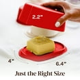 thumbnail image 2 of Cooler Kitchen Modern Bamboo Red Butter Dish Large, 2 of 8