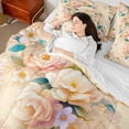 thumbnail image 4 of Homewish Vintage Western Flower Twin Bedding Sets 7-Piece, Chic Pearl Bedding Comforter Set, Teens Kids Girls Female Reversible Sheet Sets, Lightweight Room Decor, 4 of 7