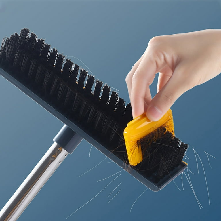 Floor Scrub Brush with Long Handle Adjustable, 2 in 1 Scrape and Brush  Stiff Bristle Scrubber Brush Shower Cleaning Brush for Deck, Bathroom,  Kitchen