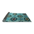 thumbnail image 2 of Ahgly Company Indoor Square Southwestern Light Blue Country Area Rugs, 7' Square, 2 of 4