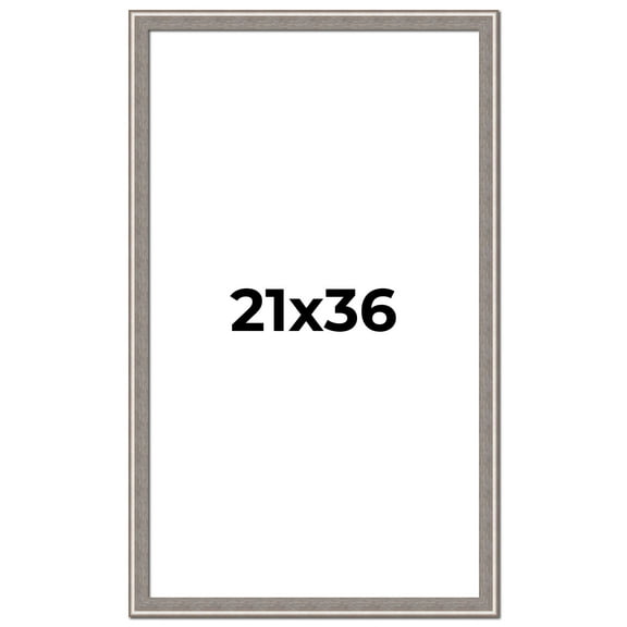 21x36 Frame Grey Real Wood Picture Frame Width 1.25 inches | Interior Frame Depth 0.5 inches | Hans