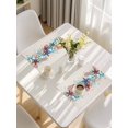 thumbnail image 5 of Summer Starfish Placemats Set of 6, Blue Conch Coral Ocean Retro Beige Placemats for Dining Table, Place Mats for Kitchen Tabletop, Waterproof Wipeable Dining Table Mats Set, 5 of 9