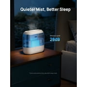 Dreo Humidifier for Bedroom, 4L Cool Mist Top-Fill Ultrasonic Humidifiers, Essential Oil Diffuser and Nightlight, 32H Runtime, 28dB Quiet Vaporizer Humidifier for Home, Baby Room, Touch Control