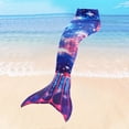 thumbnail image 3 of XDZJLR Swimsuit for Girls for Children's Summer Scale Fish Tail Fashion Performance Stage 1 Piece Swimwear Dark Purple 4-5 Years, 3 of 4