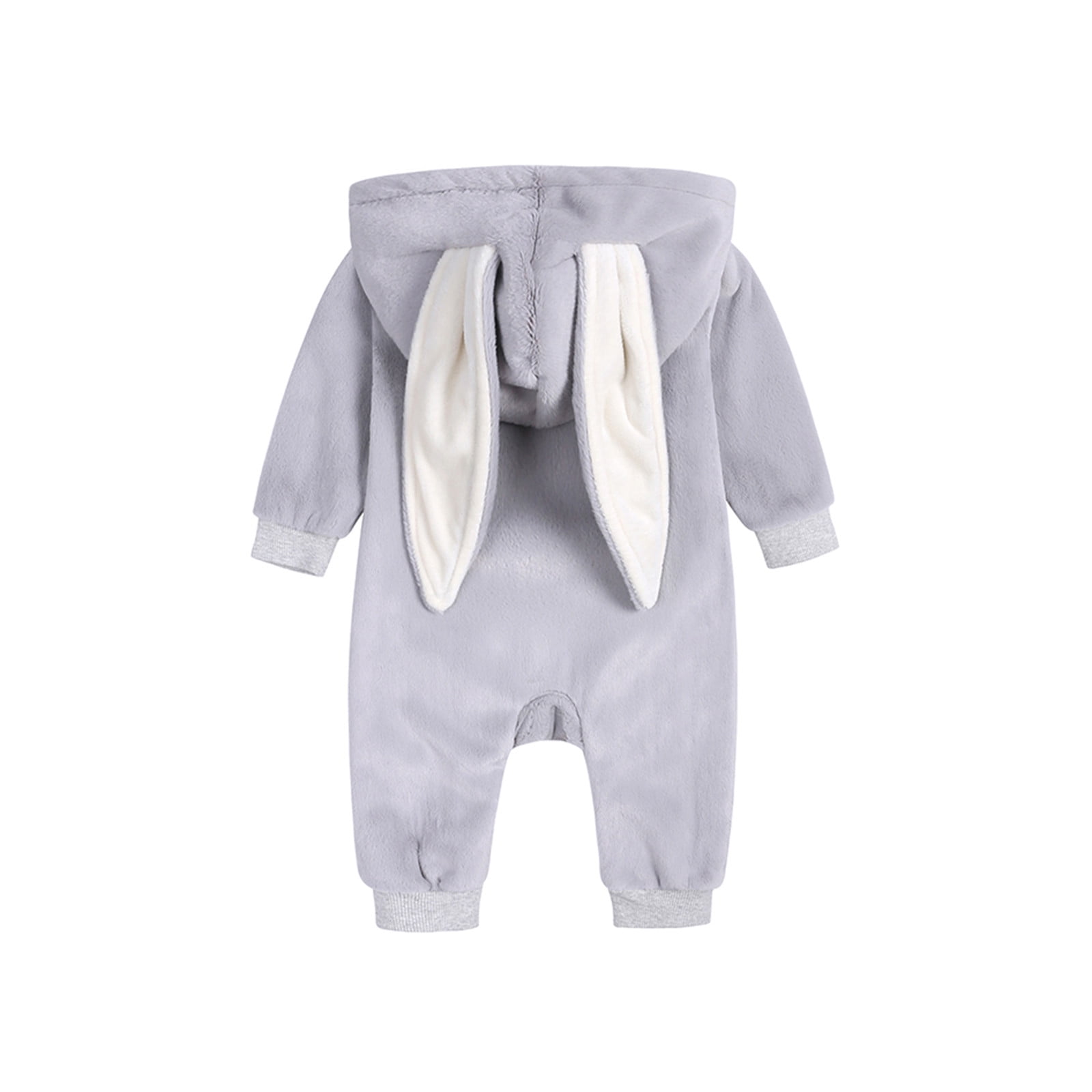 FYDUU My First Easter Baby Girl Boy Outfit Baby Bunny Romper Jumpsuit Cute Rompers Clothing Cartoon Long Ear Rabbit Hoodie Romper Jumpsuit Xmas Cute Outfit 6-9 Months