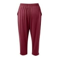 thumbnail image 4 of HXWCHs Junior's Bootcut Yoga Pants 4 Pockets High Waist Tummy Control Pants Red XXXXXL, 4 of 5