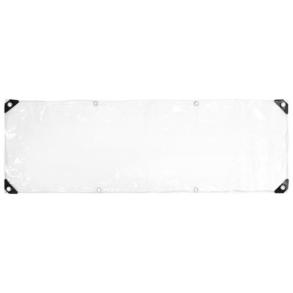 OUNONA Transparent Waterproof PVC Tarp for Outdoor Use Clear Heavy Duty Sun Shade Tarps 5x7 ft
