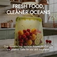 thumbnail image 5 of ITPCINC Reusable Silicone Food Storage Bags, 1 Gallon Leakproof Freezer & Microwave Safe Reusable Bags, BPA-Free Stand-Up Silicone Bags, Clear, 2-Pack, 5 of 6