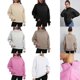 thumbnail image 2 of Women Long Sleeve Oversized Sweatshirt Casual Turtleneck Loose Fit Pollover Hoodies Tops Fall Clothes Ribbed Hem Hoodie light grey XL, 2 of 4