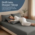 thumbnail image 5 of REGALWOVEN Fitted Sheet, Polyester Stripes Bed Sheets, Breathable and Comfortable Bedding for All Seasons Dark Grey 1 PC 53.9x74.8 inch, 5 of 5
