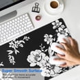 thumbnail image 4 of Long Mouse Pads for Desk,Pioneer Flower Floral Print Pattern Desk Mats on Top Of Desks, Desk Mouse Pad Extra Large with 3mm Non-Slip Base and Stitched Edge for Gaming,Office,Work,Home 31.5"x11.8", 4 of 6