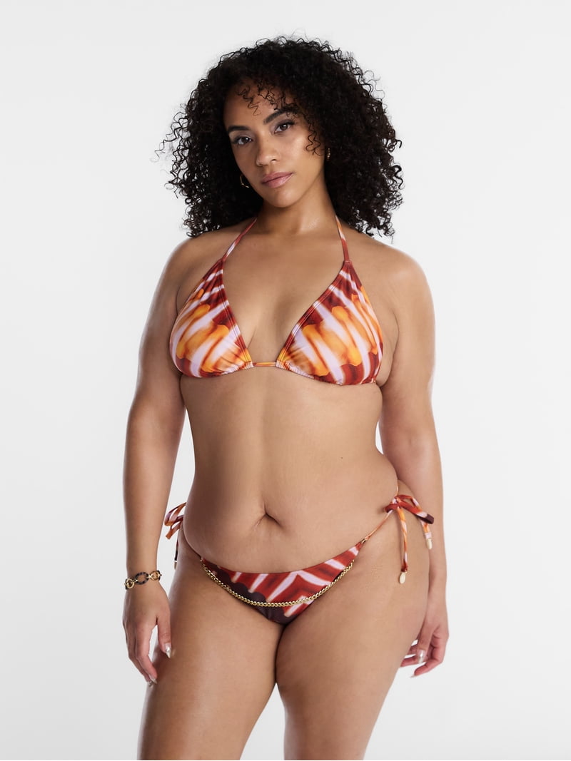 Hot Girl Summer by Megan Thee Stallion Women's and Women's Plus Conch  Hottie Triangle Bikini Top, Sizes XS-3X - Walmart.com