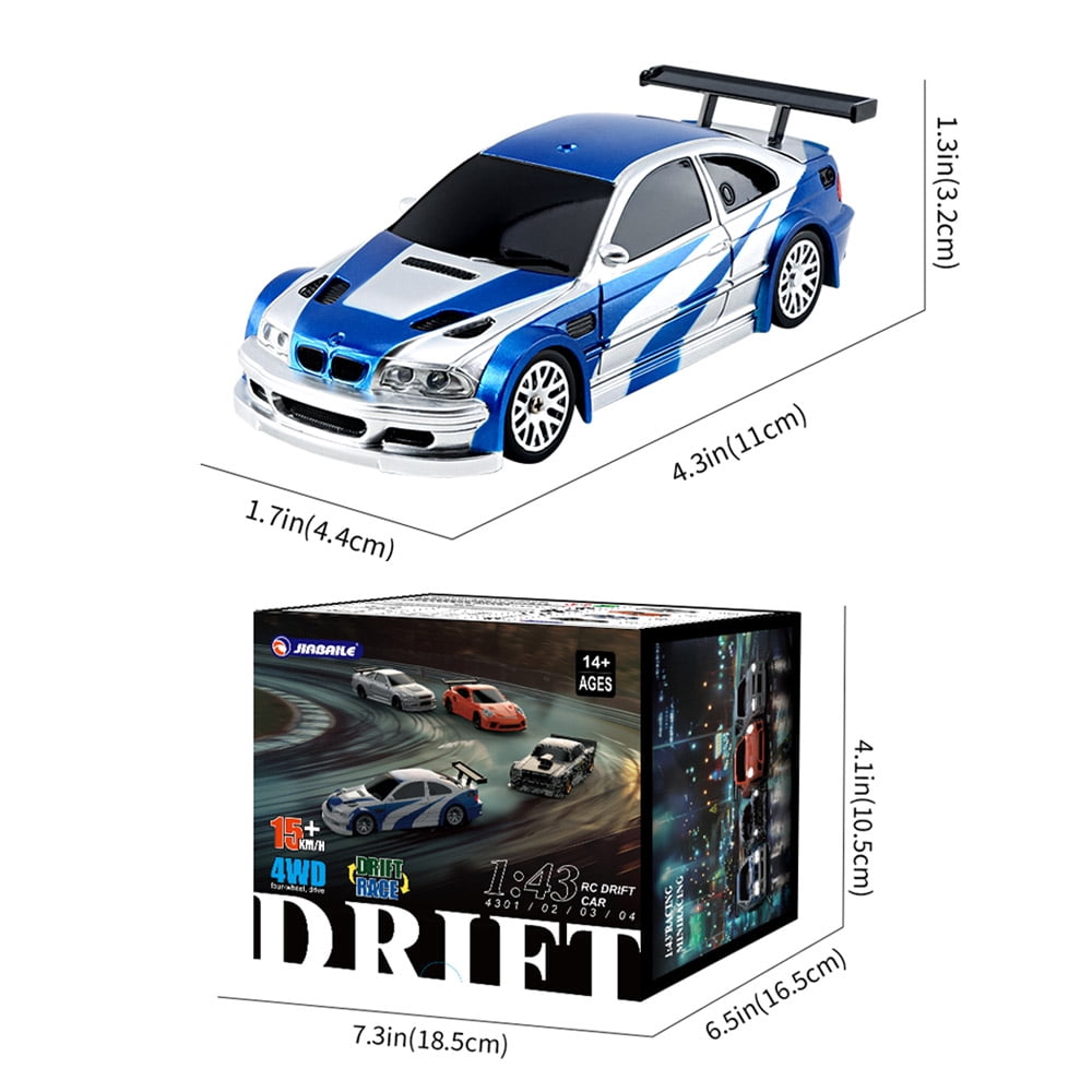 Upgraded With Gyro 1/43 Mini RC Drifting Car Racing RTR 4WD High Speed Radio Control Model 2.4G Drift Race Vehicle Mini Gifts Toys For Children Boy