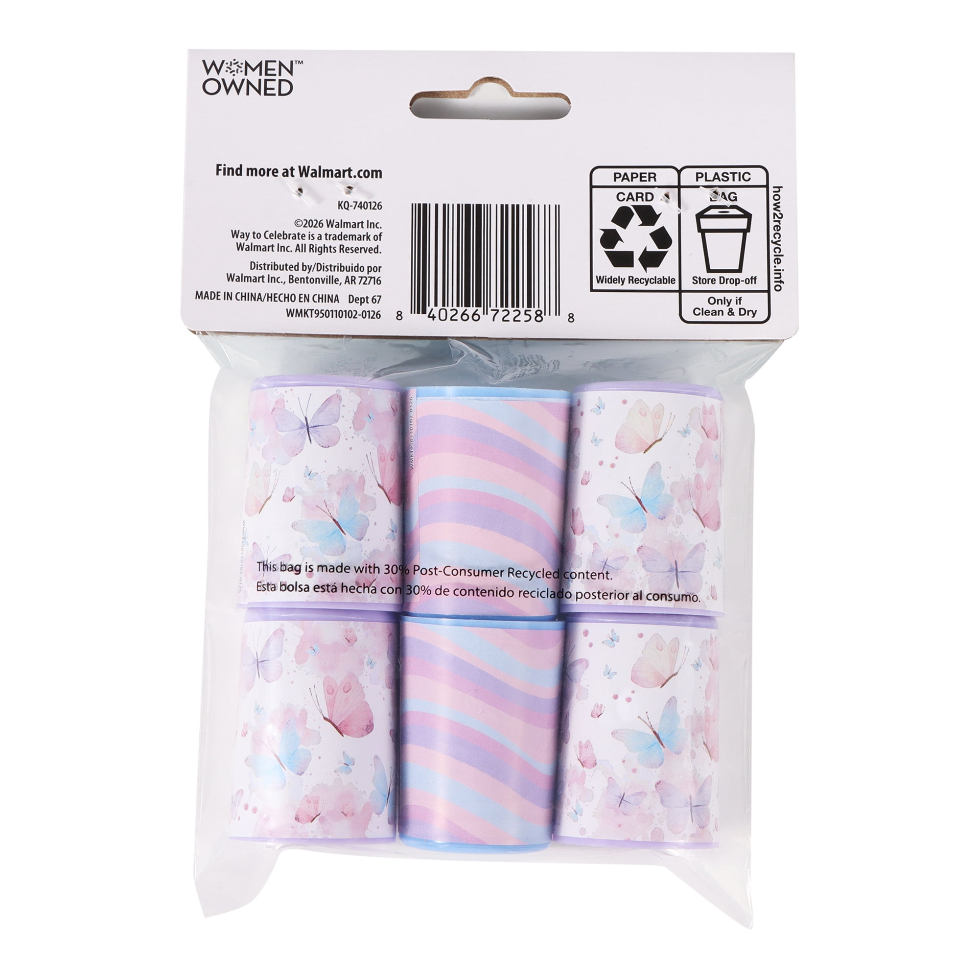 6 Count Pink Plastic Mini Kaleidoscopes for Children Ages 3+, Party Favors by Way To Celebrate