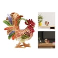 thumbnail image 2 of Figura de pollo esmaltado, joyero, organizador de joyas, aleación, decoración del hogar, escritorio Floral, 2 of 8