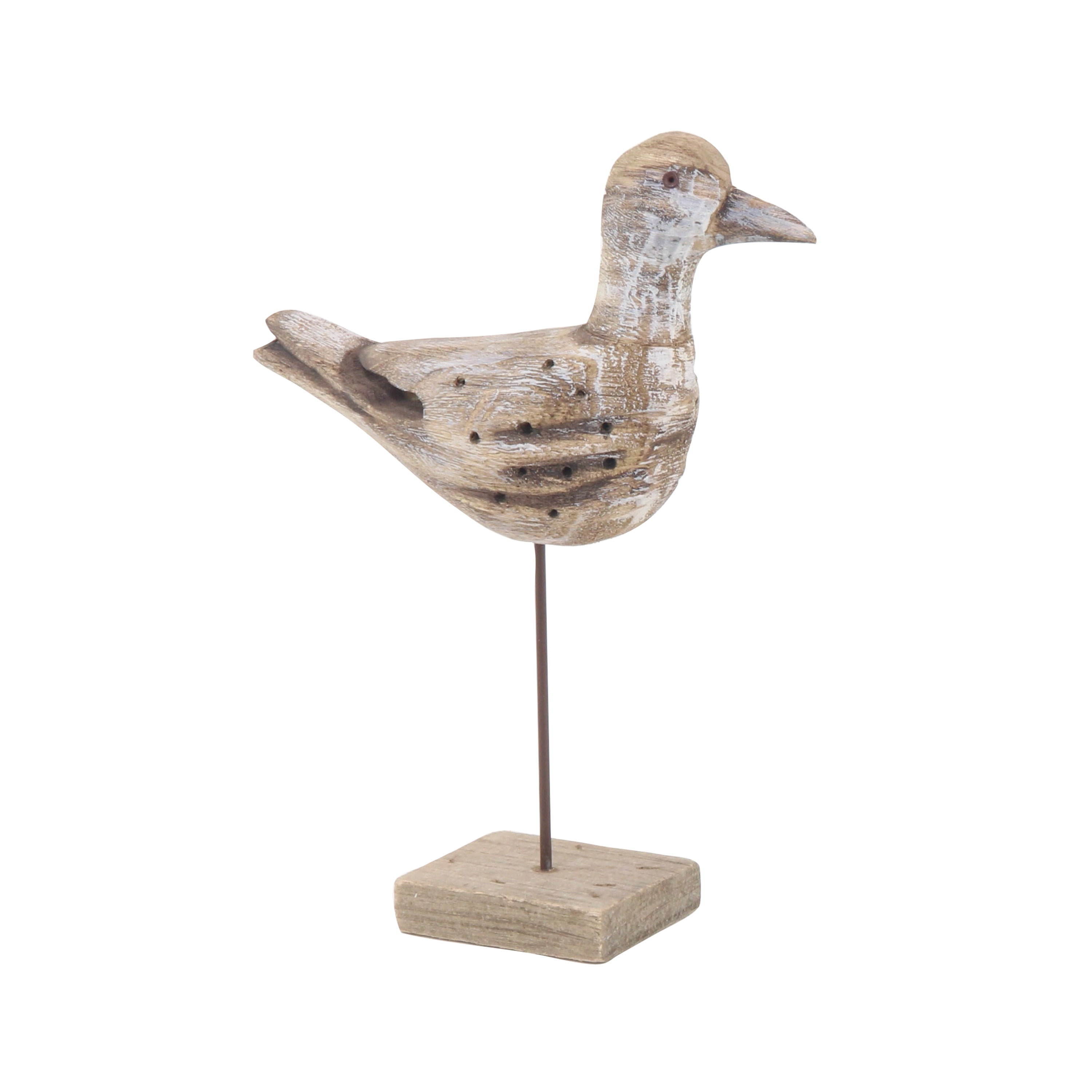 11"W, 14"H Brown Wood Bird Sculpture, by DecMode (3 Count)