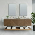 thumbnail image 3 of James Martin Vanities 72" Double Vanity, Chestnut w/ 3 CM Eternal Marfil Top, 3 of 3