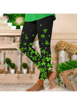 Women's St Patricks Day Asymmetrical Leggings High Waist Tummy Control  Clover Butt Scrunch Yoga Pants Athletic Tights : : Clothing, Shoes  
