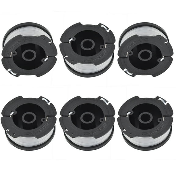 findmall 6-Pcs AF-100 30ft 0.065" Autofeed String Trimmer Spools Weed Eater Lines Replacement for Black & Decker Lawn Mowers