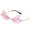 F, variant on Sunglasses Mens Womens LSQii Retro Frameless Gradient Transparent Lightweight UV Protection Summer Sun Glasses for Beach Travel Vacation Y2K