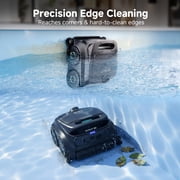 WYBOT B1 Robotic Pool Cleaner, Floor and Wall Cleaning, 120min Runtime Cordless Pool Robot for Inground & Above Ground Pools, Smart Navigation, Self-Parking, Dual Side Brushes, Black Green