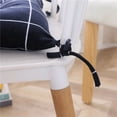 thumbnail image 4 of Chair Cushion with Ties, Square Check Pattern Cute Decorative Throw Pillows Soft Seat Cushion Pad Bedroom Bench Sofa Playroom Home Decoration Aesthetic for Girls Kids (Gray), 4 of 5
