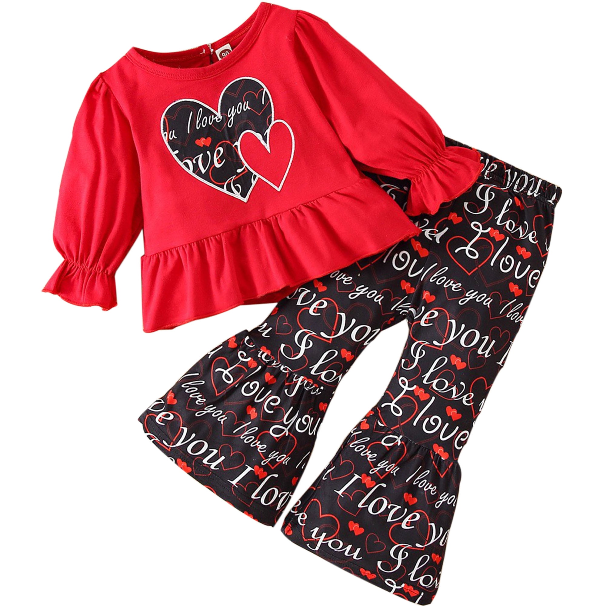Outfit Kids Love Heart Clothes Set 4t 