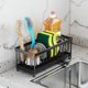 thumbnail image 1 of Organizador para fregadero de cocina, almacenamiento de esponja de cocina de acero inoxidable con bandeja de drenaje automático, caja de almacenamiento de cocina, 1 of 3