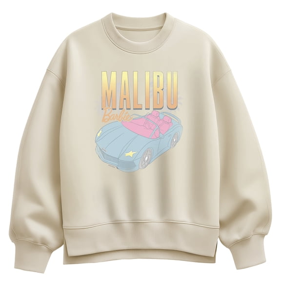 Barbie - Malibu Beach Car - Women's Oversized Fleece Crew Sweatshirt