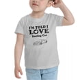 thumbnail image 3 of I'm Told I love Racing Car Cute Toddler T Shirts for Boys Girls (Gray, 3T), 3 of 5