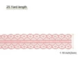 thumbnail image 2 of Unique Bargains 1.2 Inch Wide 25 Yard Lace Ribbon Floral Pattern Dark Pink Lace Trim Ribbon for Gift Wrapping, Wedding Decor, 2 of 5